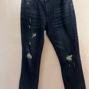Ring of Fire Kids Distressed Dark Blue Jeans